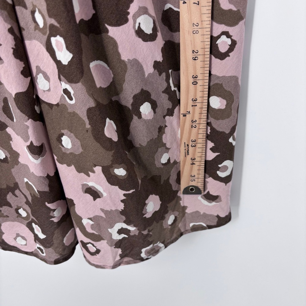 Patagonia Badoo Floral Camo Cotton Dress Women L Brown Pink Water Girl Travel - Picture 5 of 7